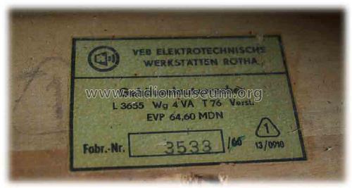 Gehäuselautsprecher L 3655 Wg 4 VA T76 Verst.; Elektrogerätebau (ID = 1177483) Parlante