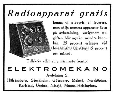 2-Rörsmottagare E11; Elektromekano; (ID = 2535192) Radio