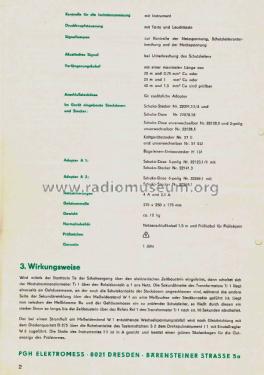 Schutzleiterprüfgerät SP 10A; Elektromess Dresden; (ID = 2409199) Equipment
