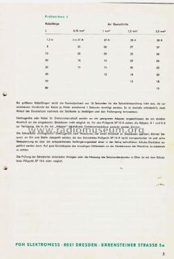 Schutzleiterprüfgerät SP 10A; Elektromess Dresden; (ID = 2409201) Equipment