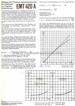 Frequenzschwankungs - Meßgerät EMT420A; Elektromesstechnik (ID = 764190) Equipment