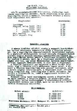 Luxmérő 180 Ü.D.L.; Elektromos (ID = 2469507) Equipment
