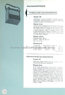 Spirálrugós Galvanométer - Spiral Spring Galvanometer GK; Elektromos (ID = 2468314) Equipment