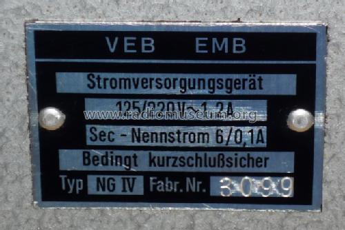 Stromversorgungsgerät NG IV ; Elektro-Mechanik (ID = 955376) teaching