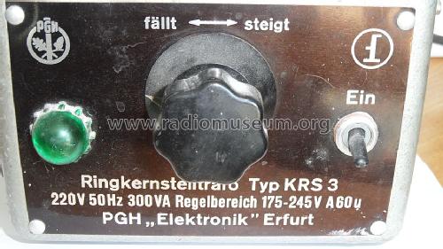Ringkernstelltrafo KRS3; Elektronik Erfurt, (ID = 1473406) Strom-V