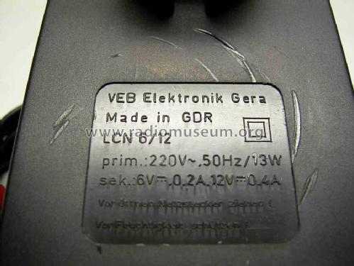 Steckernetzteil LCN 6/12; Elektronik Gera, VEB (ID = 1435058) Power-S