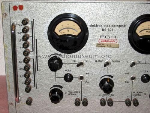 elektron. stab. Netzgerät NG 603; Elektronik Stadtroda (ID = 1213171) Equipment