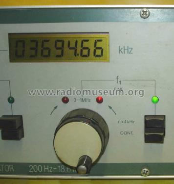 Frekvencia Generátor / Frequency Generator ET 110G; Elektronika (ID = 1625880) Ausrüstung