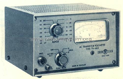 A.C. Transistor Voltmeter 1353/ TR-1453; EMG, Orion-EMG, (ID = 913287) Equipment