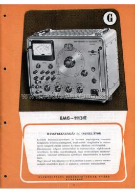 Audio-Frequency RC Oscillator EMG-1113E; EMG, Orion-EMG, (ID = 2087023) Equipment