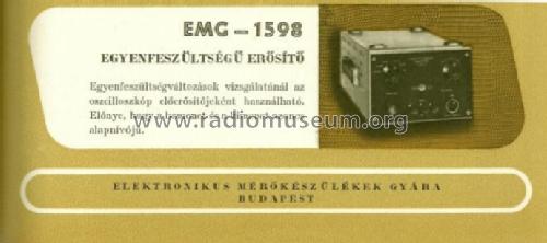 DC Amplifier 1598; EMG, Orion-EMG, (ID = 1254828) Equipment
