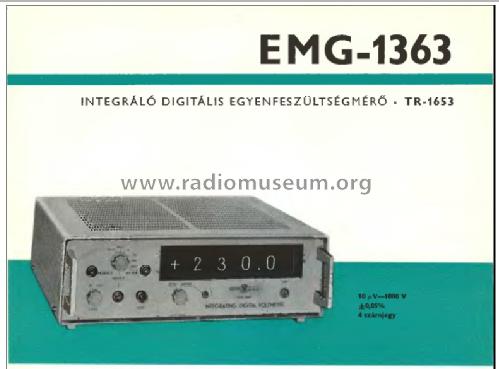 Digital DC V Meter 1363 / TR-1653; EMG, Orion-EMG, (ID = 906970) Equipment