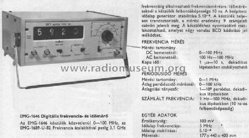 Digital Freq. and Timemeter 1646; EMG, Orion-EMG, (ID = 766056) Equipment