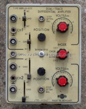 Dual-Trace Differential Amplifier 1589-U-532 / TR-4724; EMG, Orion-EMG, (ID = 795981) Equipment