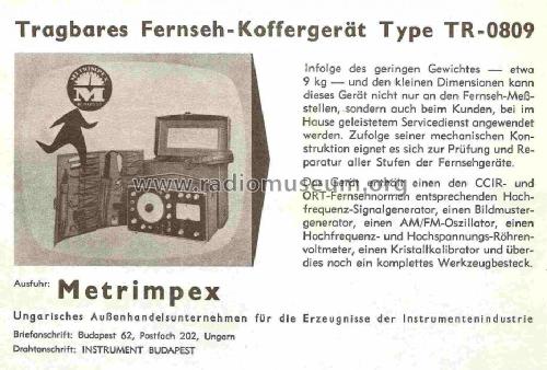 Fernseh-Servicekoffer TR-0809; EMG, Orion-EMG, (ID = 749457) Equipment