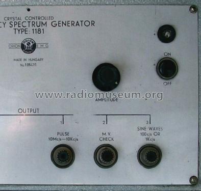 Frequency Spectrum Generator 1181 / TR-0701; EMG, Orion-EMG, (ID = 1002123) Equipment