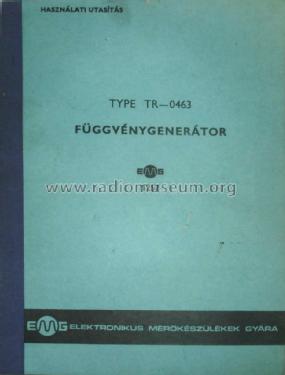 HF Sweep Generator 1257/TR-0463; EMG, Orion-EMG, (ID = 1698492) Ausrüstung