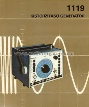 Kistorzítású Generátor - Low Distortion Generator 1119; EMG, Orion-EMG, (ID = 908769) Equipment