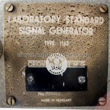 Laboratory Signalgenerator 1163/B /TR-0502-B; EMG, Orion-EMG, (ID = 794193) Equipment