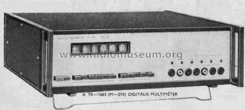 Multimeter M 210/ TR-1665; Hiradástechnikai (ID = 589757) Ausrüstung