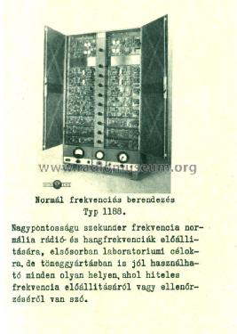 Normál Frekvenciás Berendezés - Frequency Standard Device 1188; EMG, Orion-EMG, (ID = 2088378) Equipment