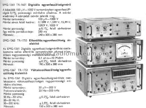 Ohm-DC Converter 1365/ TR-1753; EMG, Orion-EMG, (ID = 766085) Equipment