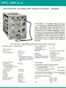 Risetime Plug in 1589-U-4/ TR-4710; EMG, Orion-EMG, (ID = 907200) Equipment