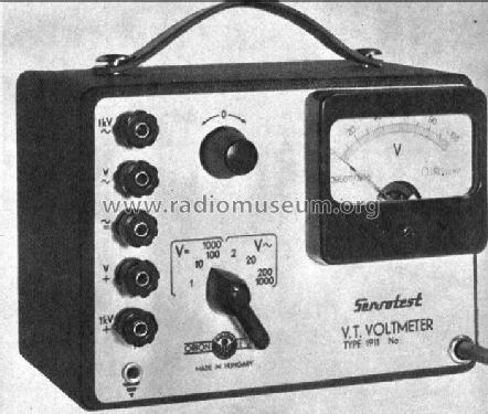 Servotest Tube Voltmeter 1911; EMG, Orion-EMG, (ID = 582129) Equipment