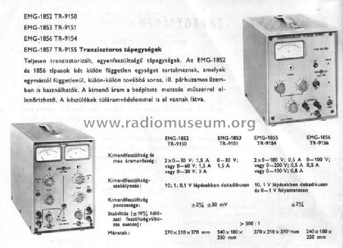 Transistor DC Power Supply 1855 / TR-9154; EMG, Orion-EMG, (ID = 766152) Equipment