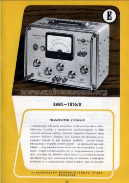 Transistor Teszter 1816/B / TR-9501-B; EMG, Orion-EMG, (ID = 2088103) Ausrüstung