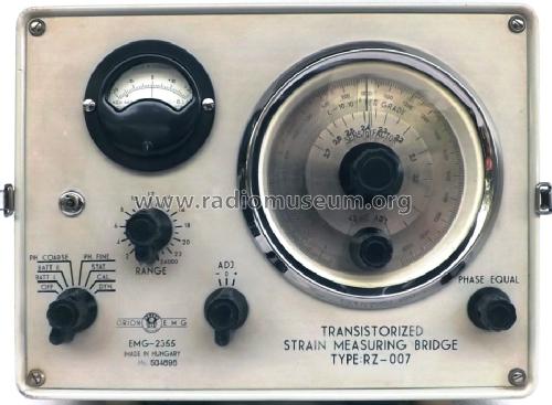 Transistorized Strain Measuring Bridge 2355 / RZ-007; EMG, Orion-EMG, (ID = 1441429) Equipment