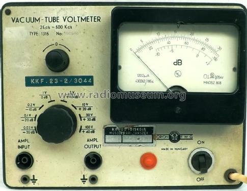 Tube Voltmeter 1315; EMG, Orion-EMG, (ID = 1575214) Equipment