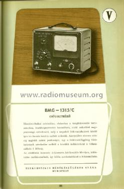 Tube Voltmeter 1315/C; EMG, Orion-EMG, (ID = 1254912) Equipment