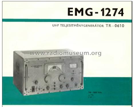 UHF Power Generator 1274 / TR-0610; EMG, Orion-EMG, (ID = 906941) Equipment