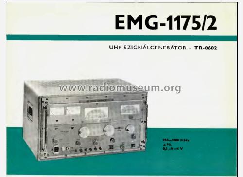 UHF Signal Generator 1175/2/TR-0602; EMG, Orion-EMG, (ID = 906922) Equipment