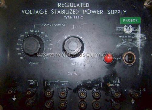 Voltage Stabilized Power Supply 1832/C; EMG, Orion-EMG, (ID = 794236) Equipment