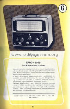 Workshop Signal Generator EMG-1166; EMG, Orion-EMG, (ID = 1254686) Equipment