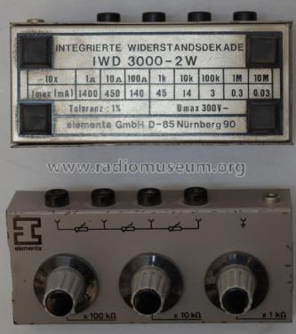 Integrierte Widerstandsdekade IWD3000-2W; Elementa GmbH; (ID = 2675249) Ausrüstung