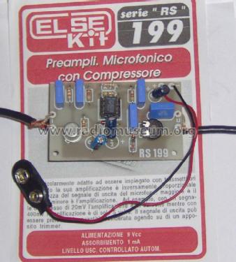 Microphonic Preamplifier Kit RS199; Elettronica Sestrese (ID = 955661) Ampl/Mixer
