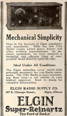 1926; Elgin Radio Supply (ID = 1042519) Radio