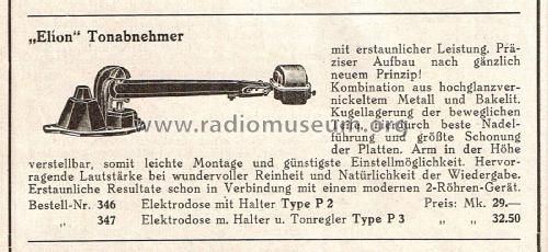 Elion Tonabnehmer P2 und P3; Elion, Leipzig (ID = 2610392) Microphone/PU