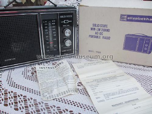 Solid State MW-LW 2 Band AC-DC Portable Radio 1025; EAP Tape Recorders (ID = 1399540) Radio