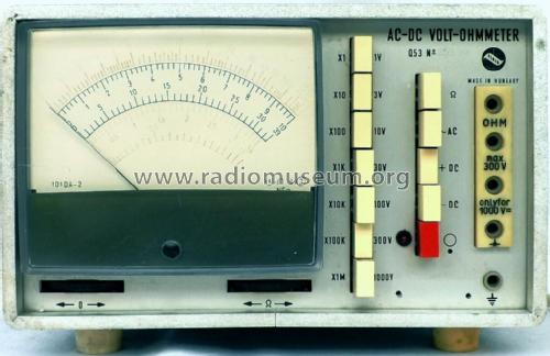 AC-DC Volt-Ohm Meter Q53; Elkisz Elkis Ipari (ID = 1871614) Equipment