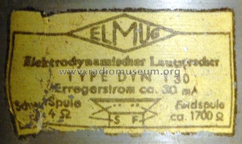 Elektrodynamischer Lautsprecher DYN 130; ELMUG, (ID = 2047495) Altavoz-Au