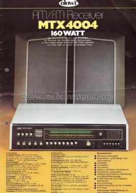 AM/FM Receiver MTX 4004; Elowi; Locher KG, (ID = 2023138) Radio