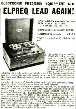Elpreq Tape Recorder ; Elpreq Brand, (ID = 2854220) R-Player