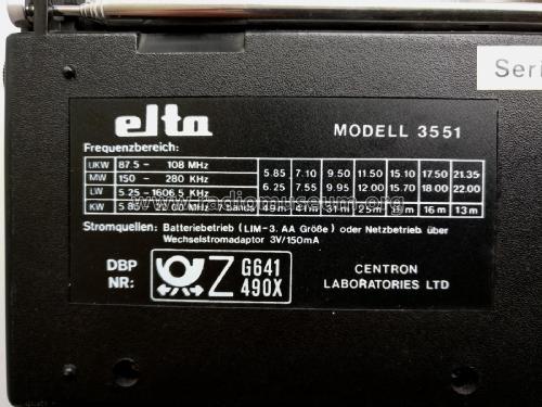 3551; Elta GmbH, Rödermark (ID = 2248095) Radio