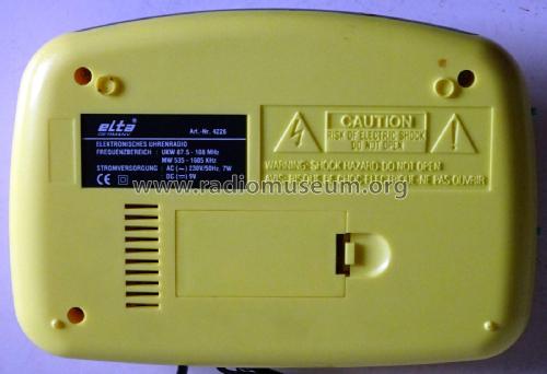 Elektronisches Uhrenradio 4226; Elta GmbH, Rödermark (ID = 1788204) Radio