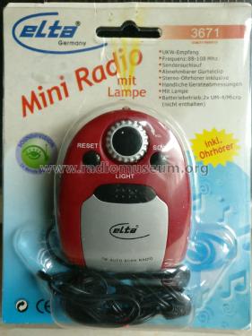 UKW Mini Radio mit Lampe 3671; Elta GmbH, Rödermark (ID = 2577087) Radio