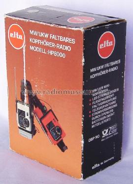 MW/UKW faltbares Kopfhörer-Radio HP8000; Elta GmbH, Rödermark (ID = 1808396) Radio